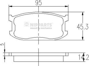 Nipparts J3603016 - Гальмівні колодки, дискові гальма autozip.com.ua