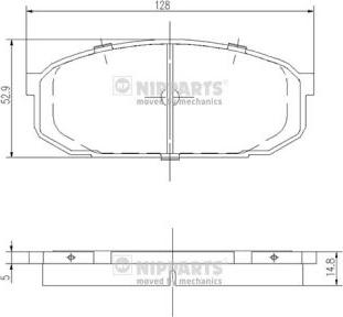 Nipparts J3603039 - Гальмівні колодки, дискові гальма autozip.com.ua