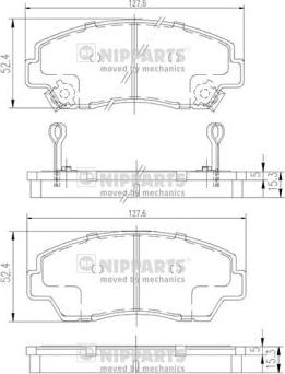 Nipparts J3603034 - Гальмівні колодки, дискові гальма autozip.com.ua