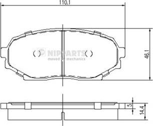 Nipparts J3603037 - Гальмівні колодки, дискові гальма autozip.com.ua