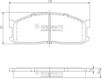 Nipparts J3603025 - Гальмівні колодки, дискові гальма autozip.com.ua