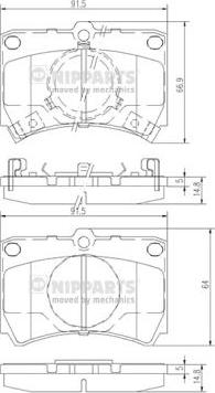 Nipparts J3603026 - Гальмівні колодки, дискові гальма autozip.com.ua