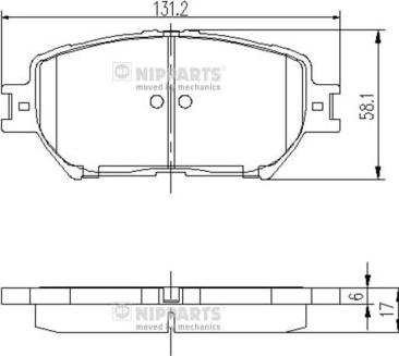 Nipparts J3602099 - Гальмівні колодки, дискові гальма autozip.com.ua