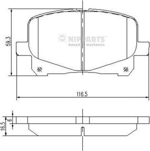 Nipparts J3602090 - Гальмівні колодки, дискові гальма autozip.com.ua