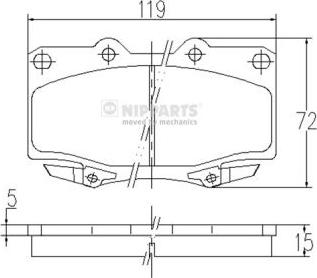 Nipparts J3602055 - Гальмівні колодки, дискові гальма autozip.com.ua