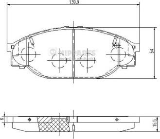 Nipparts J3602053 - Гальмівні колодки, дискові гальма autozip.com.ua