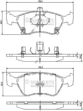 Nipparts J3602080 - Гальмівні колодки, дискові гальма autozip.com.ua