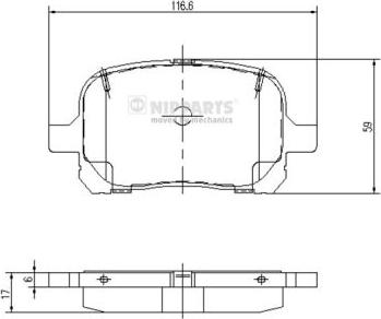 Nipparts J3602081 - Гальмівні колодки, дискові гальма autozip.com.ua