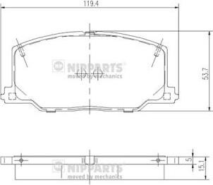 Nipparts J3602037 - Гальмівні колодки, дискові гальма autozip.com.ua