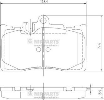 Nipparts J3602111 - Гальмівні колодки, дискові гальма autozip.com.ua