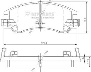 Nipparts J3607003 - Гальмівні колодки, дискові гальма autozip.com.ua