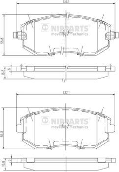 Nipparts J3607015 - Гальмівні колодки, дискові гальма autozip.com.ua