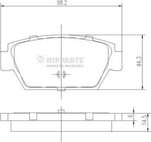 Nipparts J3615000 - Гальмівні колодки, дискові гальма autozip.com.ua