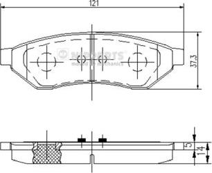 Nipparts J3610902 - Гальмівні колодки, дискові гальма autozip.com.ua