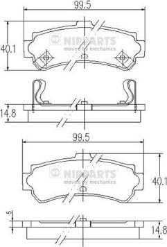 AUGROS 55476675 - Гальмівні колодки, дискові гальма autozip.com.ua