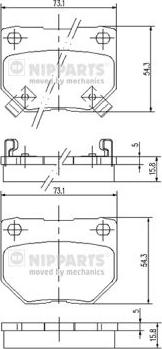 Nipparts J3611029 - Гальмівні колодки, дискові гальма autozip.com.ua