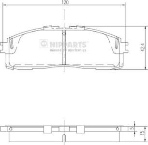 Nipparts J3612006 - Гальмівні колодки, дискові гальма autozip.com.ua