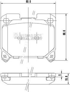 Nipparts J3612015 - Гальмівні колодки, дискові гальма autozip.com.ua