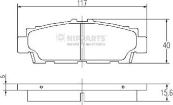 Nipparts J3612012 - Гальмівні колодки, дискові гальма autozip.com.ua