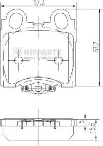 Nipparts J3612017 - Гальмівні колодки, дискові гальма autozip.com.ua