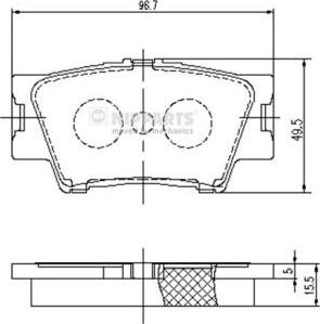 Nipparts J3612035 - Гальмівні колодки, дискові гальма autozip.com.ua