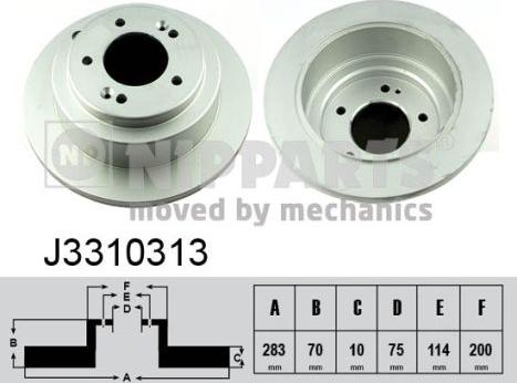 Nipparts J3310313 - Гальмівний диск autozip.com.ua