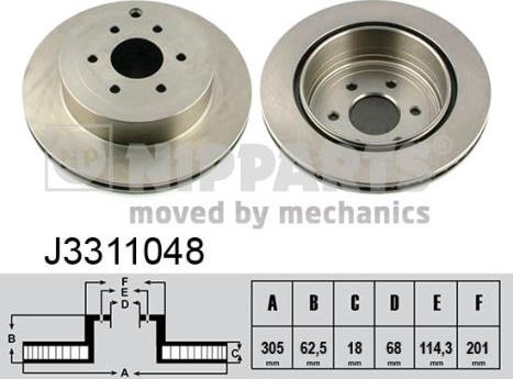 Nipparts J3311048 - Гальмівний диск autozip.com.ua