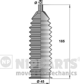 Nipparts J2846002 - Комплект пилника, рульове управління autozip.com.ua