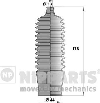 Nipparts J2846007 - Комплект пилника, рульове управління autozip.com.ua