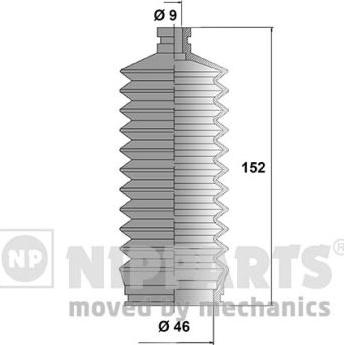 Nipparts J2846011 - Комплект пилника, рульове управління autozip.com.ua