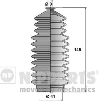 Nipparts J2841009 - Комплект пилника, рульове управління autozip.com.ua