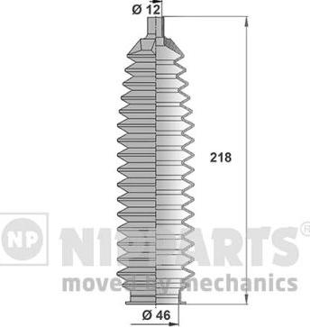 Nipparts J2841016 - Комплект пилника, рульове управління autozip.com.ua