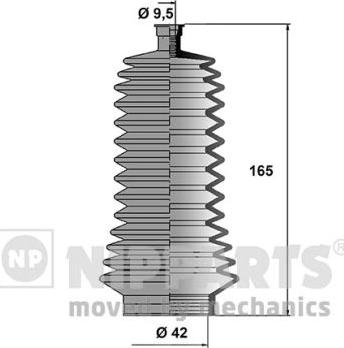 Nipparts J2841012 - Комплект пилника, рульове управління autozip.com.ua