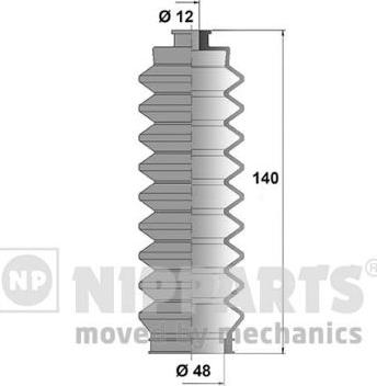 Nipparts J2848002 - Комплект пилника, рульове управління autozip.com.ua