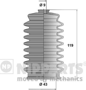 Nipparts J2842005 - Комплект пилника, рульове управління autozip.com.ua