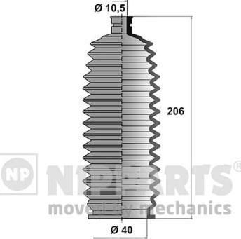 Nipparts J2856003 - Комплект пилника, рульове управління autozip.com.ua