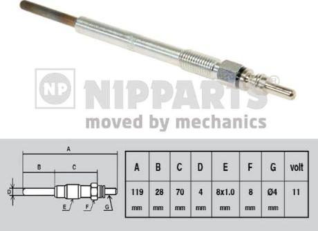 Nipparts N5718001 - Свічка розжарювання autozip.com.ua