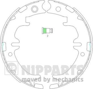 Nipparts N3502083 - Комплект гальм, ручник, парковка autozip.com.ua