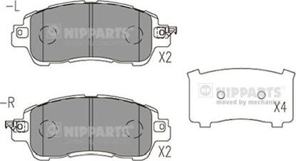 Nipparts N3603078 - Гальмівні колодки, дискові гальма autozip.com.ua