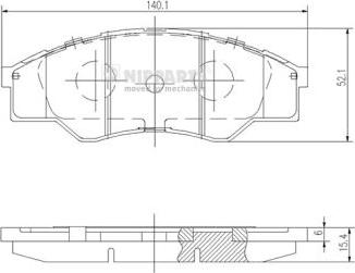 Nipparts N3602137 - Гальмівні колодки, дискові гальма autozip.com.ua