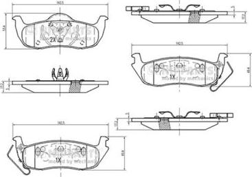 Nipparts N3611059 - Гальмівні колодки, дискові гальма autozip.com.ua