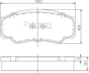 Nipparts N3611052 - Гальмівні колодки, дискові гальма autozip.com.ua