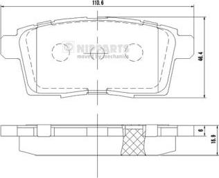 Nipparts N3613024 - Гальмівні колодки, дискові гальма autozip.com.ua