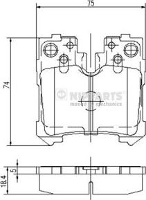 Nipparts N3612037 - Гальмівні колодки, дискові гальма autozip.com.ua