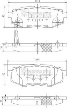 Nipparts N3617006 - Гальмівні колодки, дискові гальма autozip.com.ua