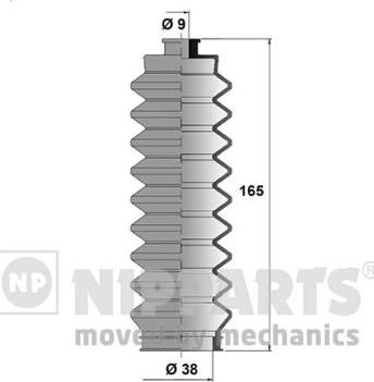 Nipparts N2844015 - Комплект пилника, рульове управління autozip.com.ua