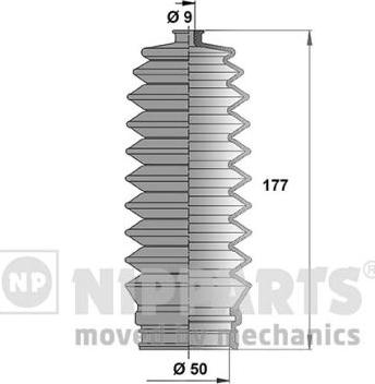 Nipparts N2844021 - Комплект пилника, рульове управління autozip.com.ua