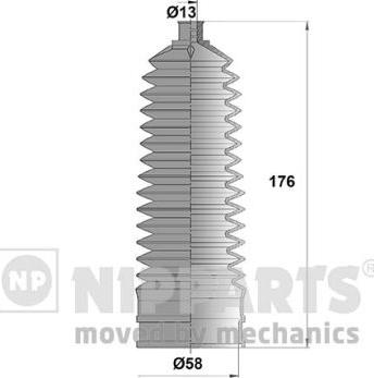 Nipparts N2844028 - Комплект пилника, рульове управління autozip.com.ua