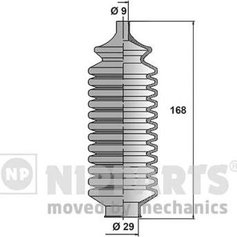 Nipparts N2845001 - Комплект пилника, рульове управління autozip.com.ua