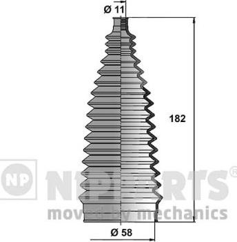 Nipparts N2846015 - Комплект пилника, рульове управління autozip.com.ua